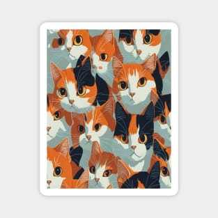 Colorful Cat Pattern Magnet