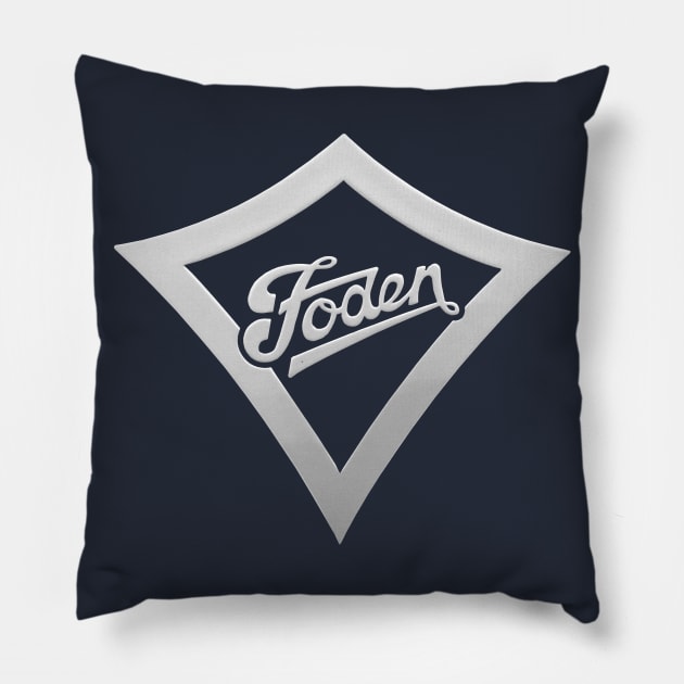 Vintage Foden truck logo Pillow by soitwouldseem