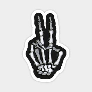 Skeleton Hand Peace Sign Magnet