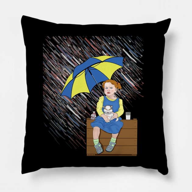 Children of Ukraine. I Stand with Ukraine Pillow by KateQR