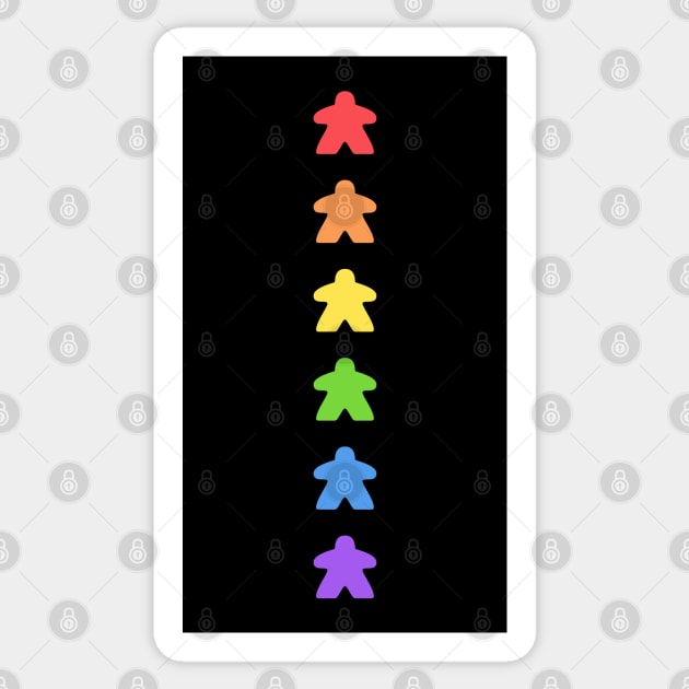 Rainbow Meeple Sticker