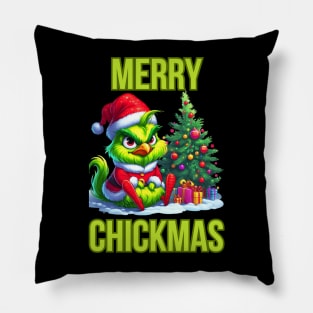 Chicken Merry Christmas Pillow