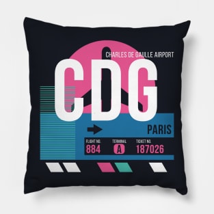 Paris (CDG) Airport // Sunset Baggage Tag Pillow