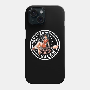 Not Every Witch Lives In Salem Halloween Retro Vintage Witch Phone Case