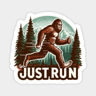 Just Run - Bigfoot Magnet