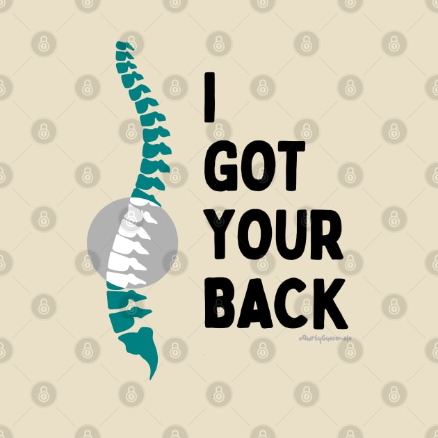 I Got Your Back | Funny Chiropractor Puns | Circled Spine by QuirkyGuacamole