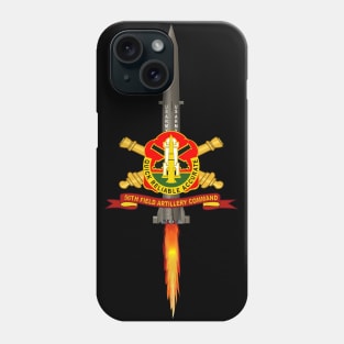 56th Field Artillery Command - DUI w Br - Ribbon w Pershing - Firing Phone Case