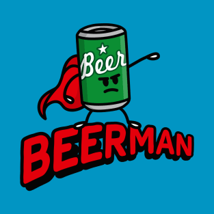 Beerman, funny superhero pun beer gifts for men Beer man T-Shirt