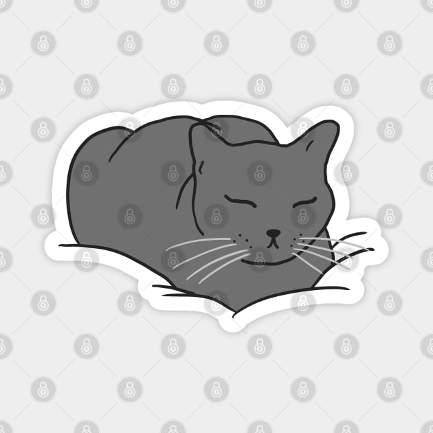 Loaf of Cat - Gray Magnet by CCDesign