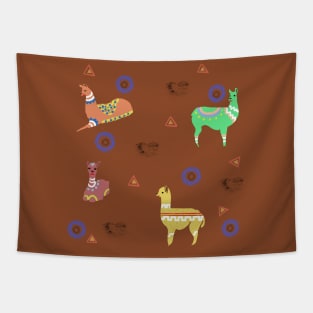 Llamas party Tapestry