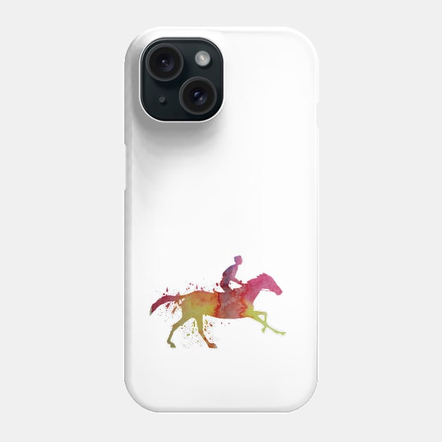 Horse and jockey Phone Case by TheJollyMarten