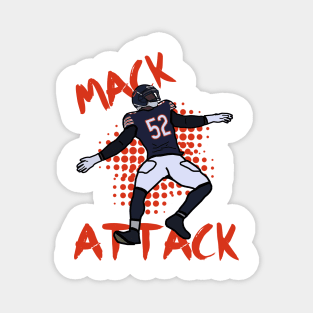 Khalil Mack 'Mack Attack' Chicago Bears NFL Magnet