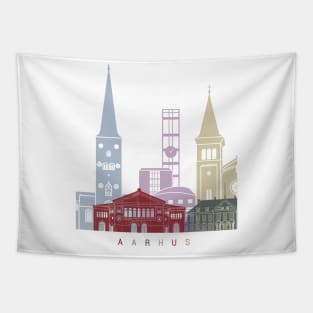 aarhus skyline poster Tapestry