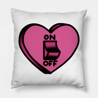 On/Off Switch Heart Pillow