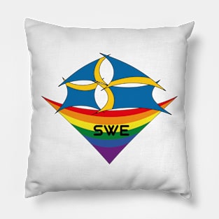 Sweden pride flag Pillow