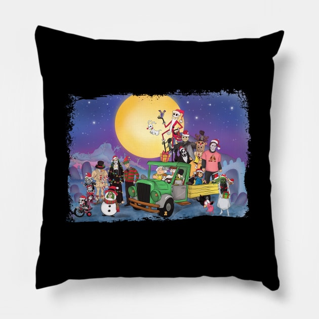 Driving Home For Christmas Pillow by KakenC