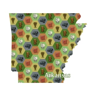 Arkansas State Map Board Games T-Shirt