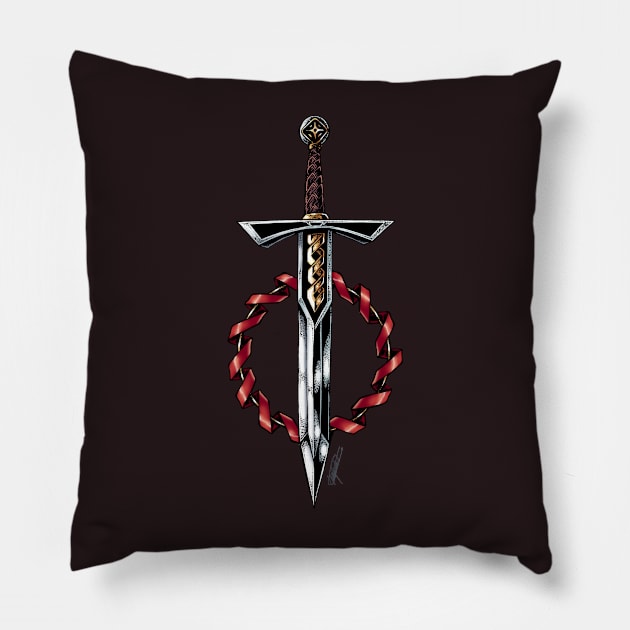 Celtic Blade Pillow by Indi Martin