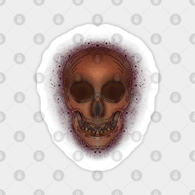 Halloween skull spooky style 4 Magnet by fslaf