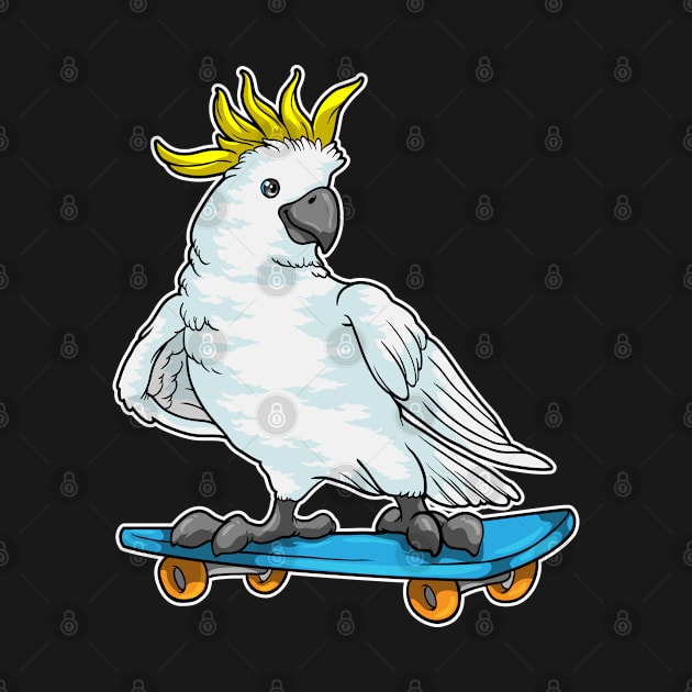 Parrot as Skater on Skateboard by Markus Schnabel