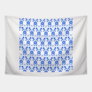 Blue Floral Neck Gator Blue and White Floral Blue Tapestry