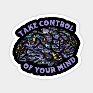 Take Control Of Your Mind Blue Magnet