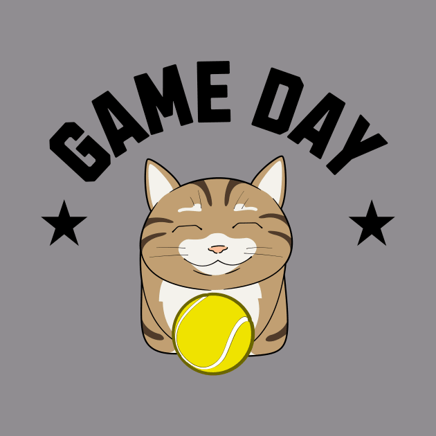 Tennis Cat Game Day by Middle of Nowhere