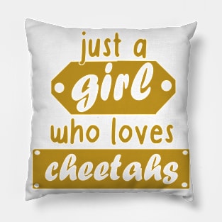 Cheetah print girl saying women motif Pillow