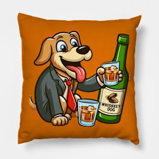 whiskey dog Pillow