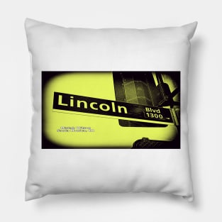 Lincoln Boulevard, Santa Monica, California by Mistah Wilson Pillow