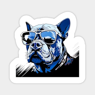 Pitbull Pride with blue glasses Magnet