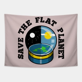 Save the flat planet Tapestry