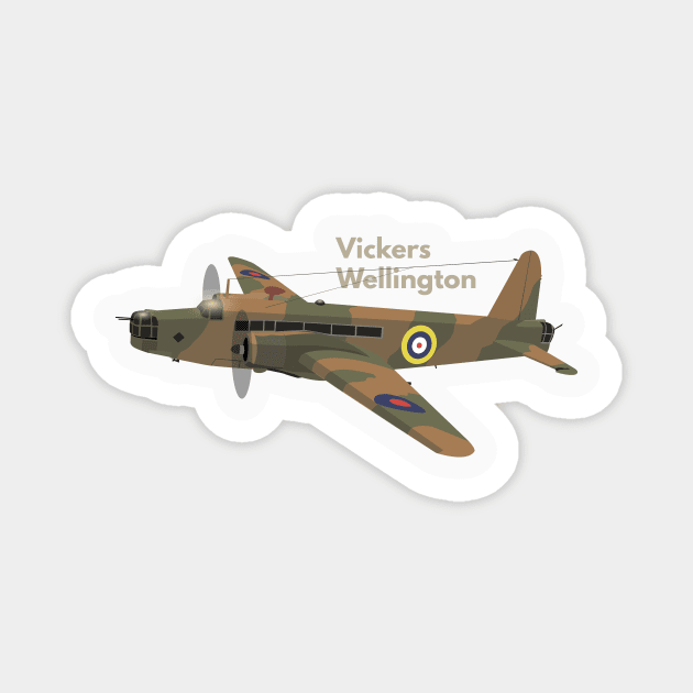 Vickers Wellington British WW2 Airplane Magnet by NorseTech