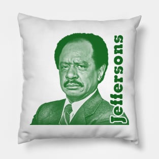 the Jefferson// green solid style Pillow