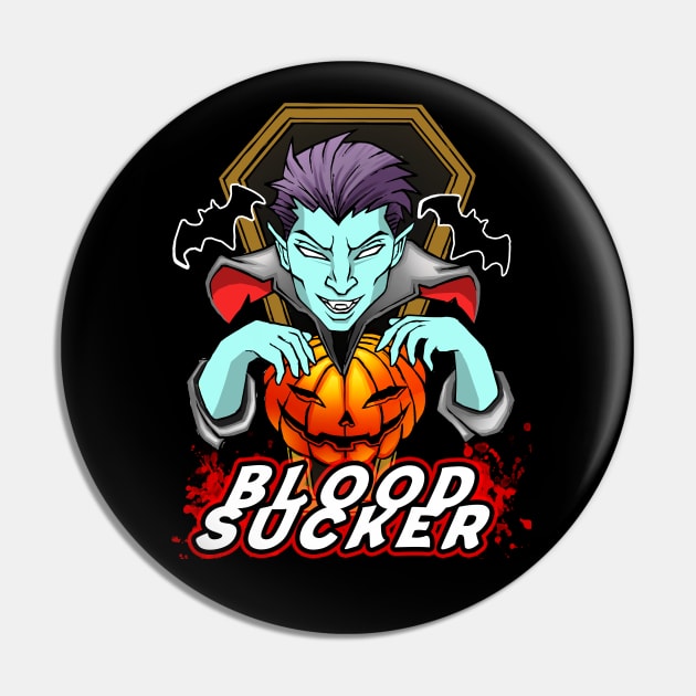 Blood Sucker Vampire Halloween Pin by dnlribeiro88