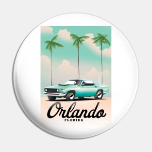 Orlando Dusk Florida travel poster Pin