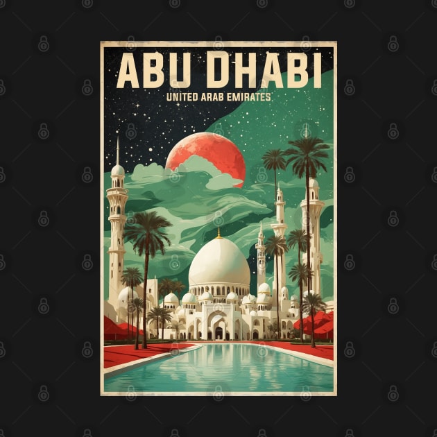 Abu Dhabi United Arab Emirates Vintage Travel Tourism by TravelersGems