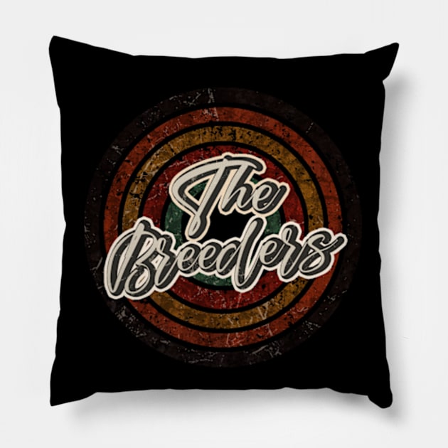 The Breeders vintage design on top Pillow by agusantypo