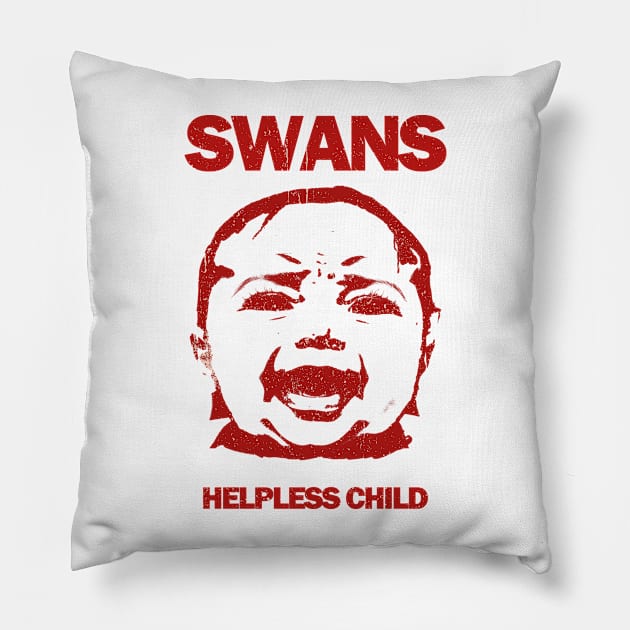 Swans - Baby - tribute design Pillow by Vortexspace