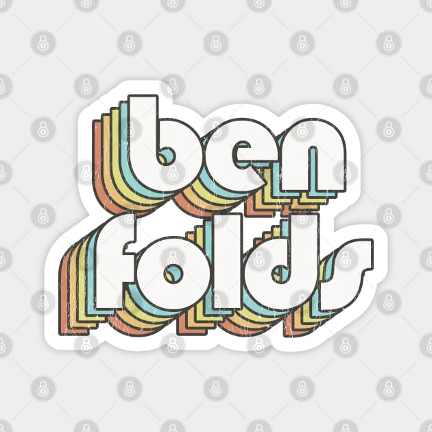 Ben Folds / Rainbow Vintage Magnet by Jurou