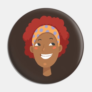 Black woman red hair avatar Pin