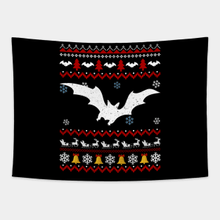 Halloween Bat Ugly Christmas Tapestry