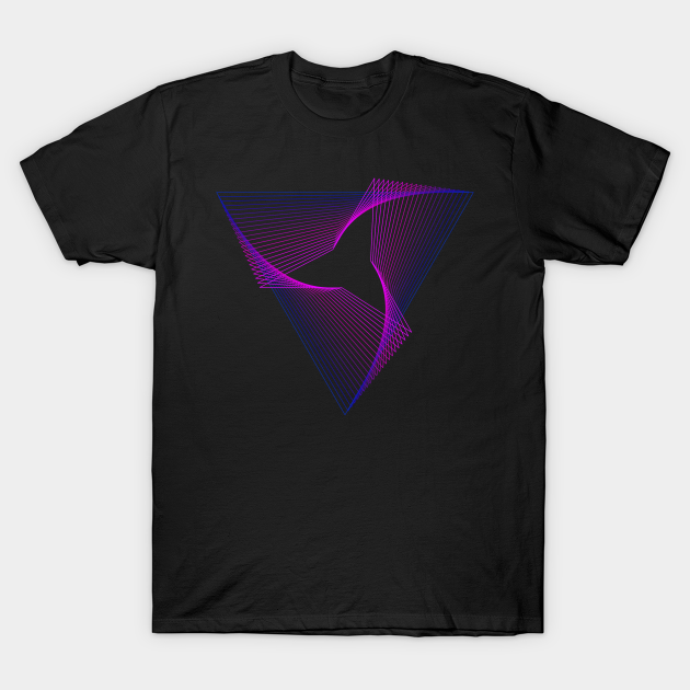 Discover Abstract Geometric Shape Triangle Neon Color - Abstract Geometric Shapes - T-Shirt