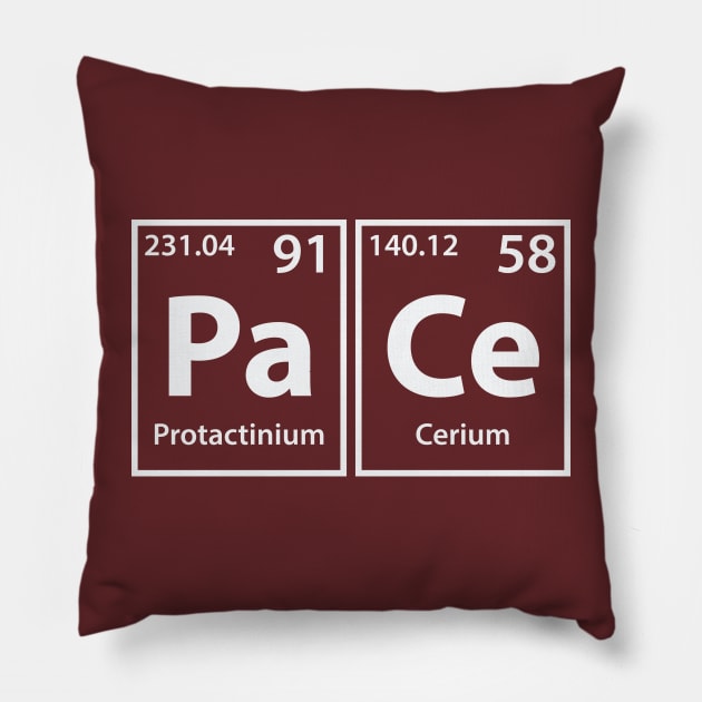 Pace (Pa-Ce) Periodic Elements Spelling Pillow by cerebrands