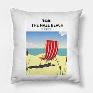 Naze Beach Essex travel poster Pillow