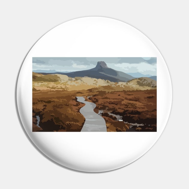 Overland Track Digital Painting Pin by gktb