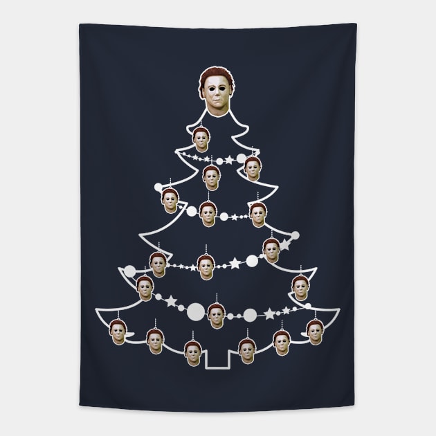 Halloween Mike Myers Christmas Tree Baubles Tapestry by Rebus28