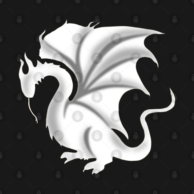 Pendragon Dragon Sigil Black & White by SentABearToSpace 