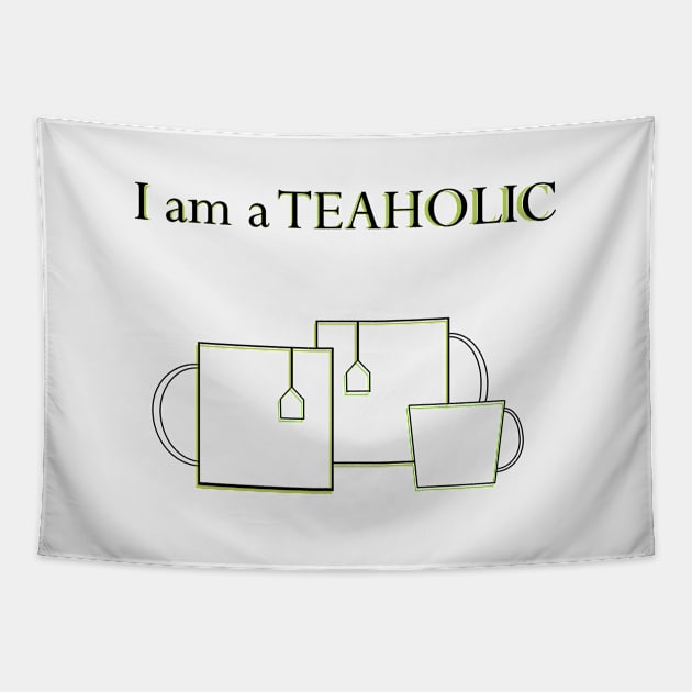 Teaholic-tea drinker Tapestry by Johka