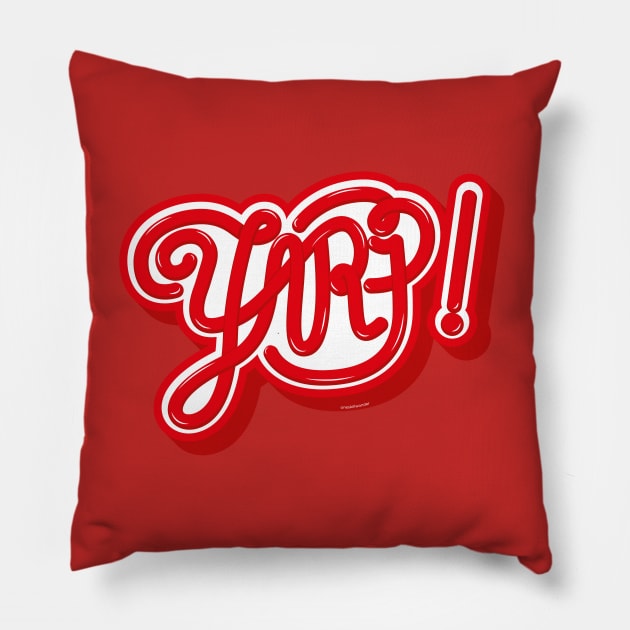 Yarp! Pillow by Oneskillwonder